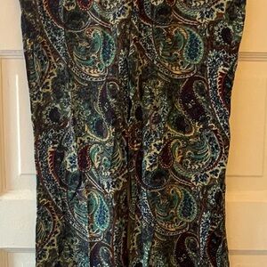 Zara Multicolor Paisley Bootcut Pants